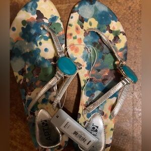 Teal Flip Flops